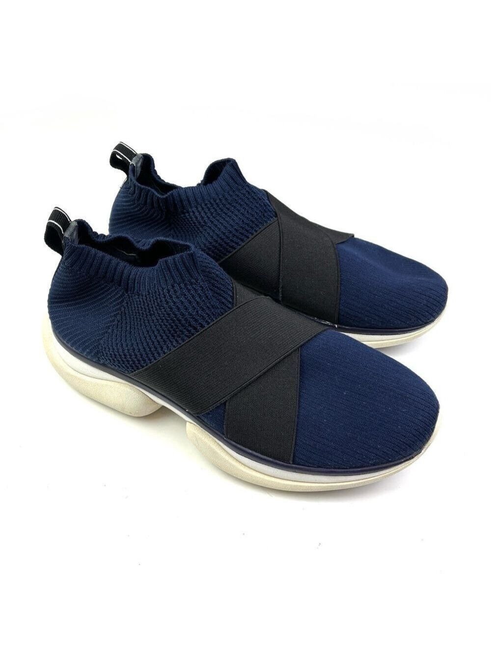 Tory Burch Sport Navy Bubble Sock Slip On Sneakers Size 8